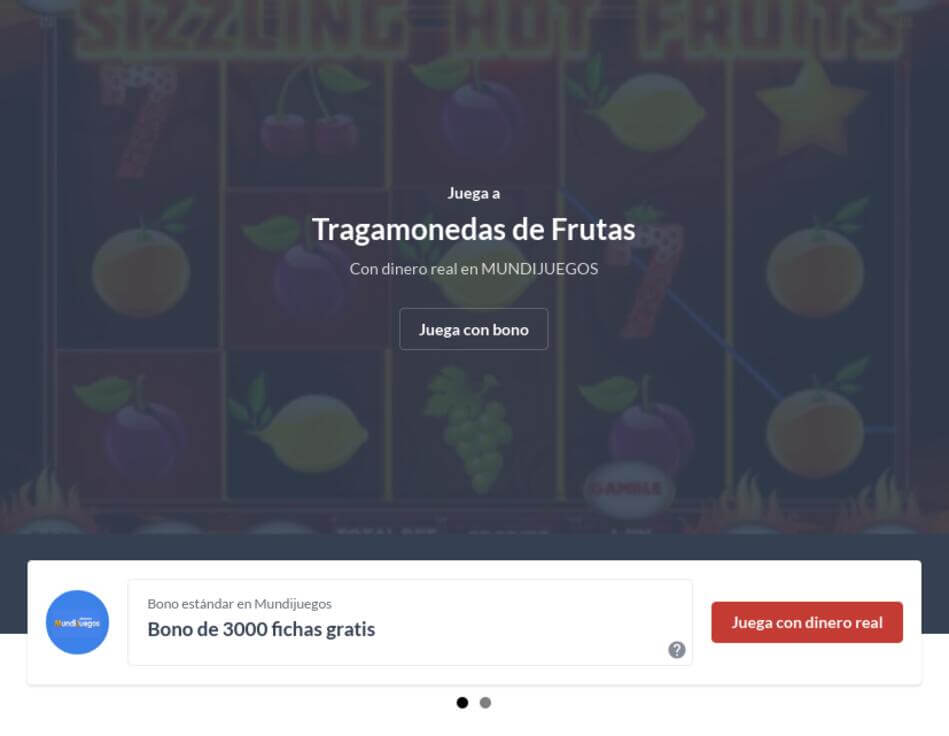 Tragaperras con tematica de frutas